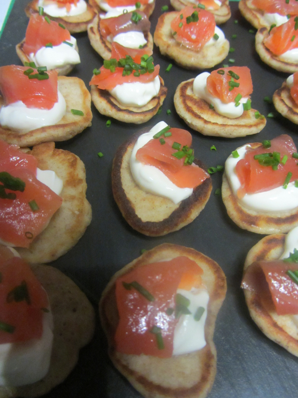 Smoked Salmon & Cream Cheese Blinis